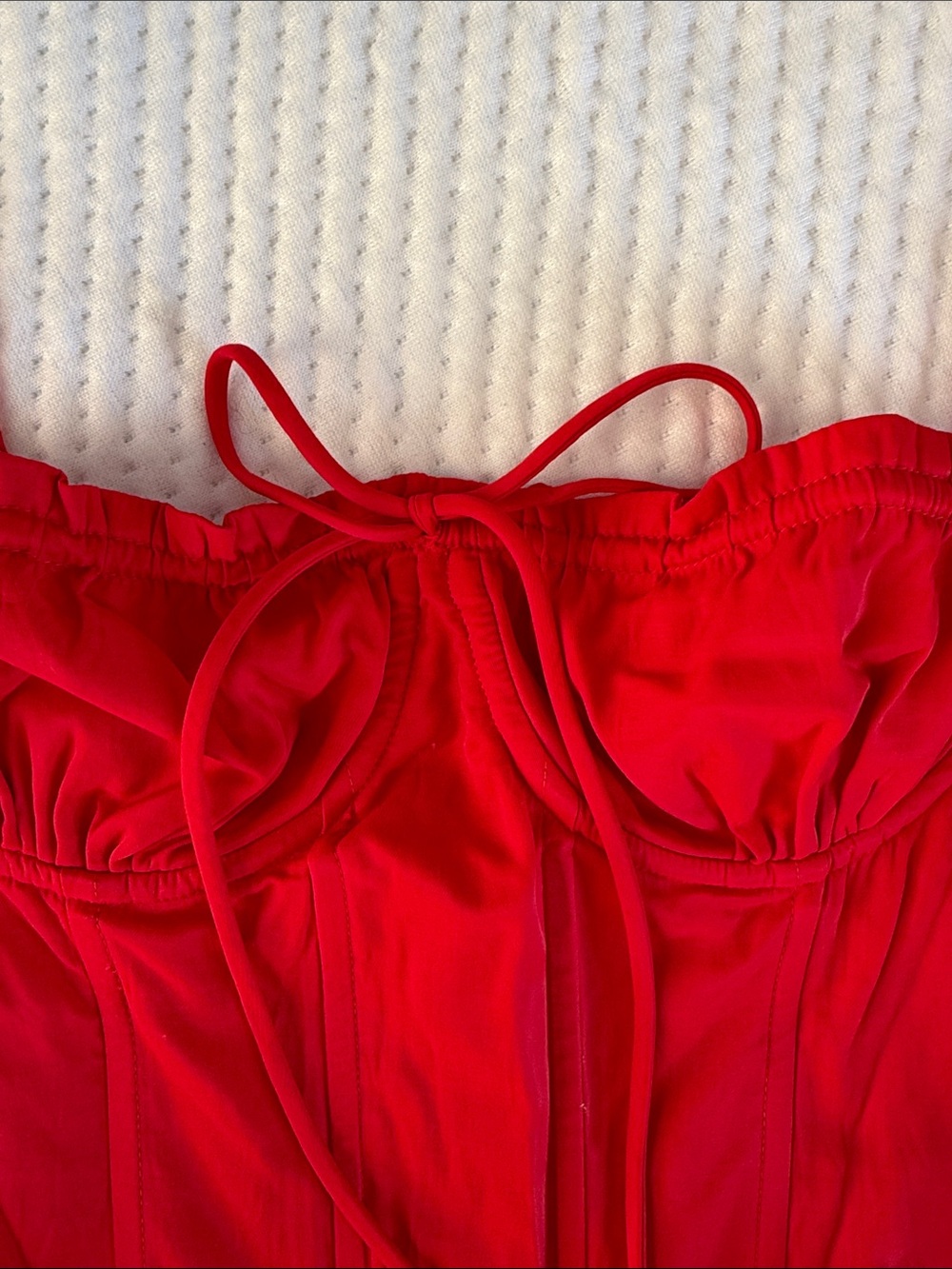 White Fox Boutique Red Bustier Top - Picture 2 of 4